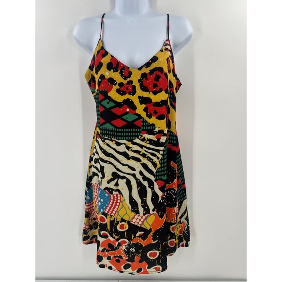 Averie‎ M Sleep Harlow Animal Print V-Neck Night Dress Lounge Slip Dress - Picture 11 of 11